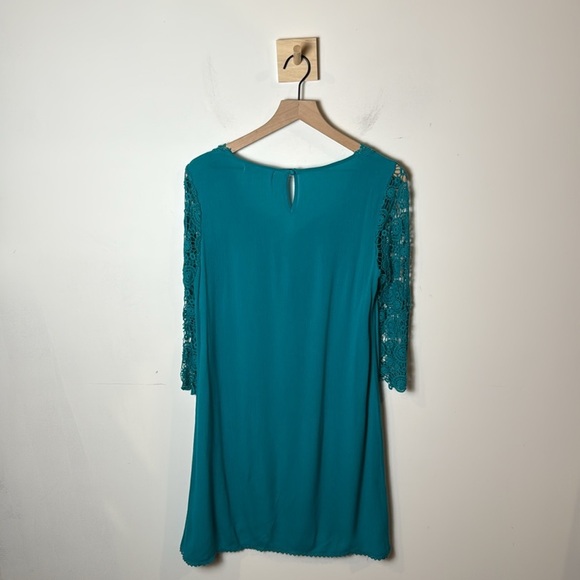 Altar’d State Women’s Blue Lace Sleeve Lightweight Shift Dress size S - Picture 7 of 10